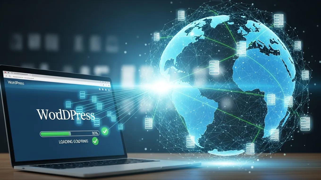 CDN integration enhancing WordPress caching and site speed
