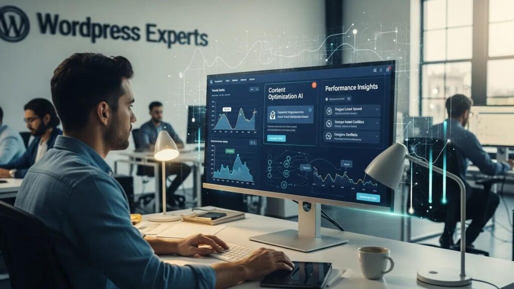 Developer utilizing AI tools for enhanced service delivery in a WordPress agency