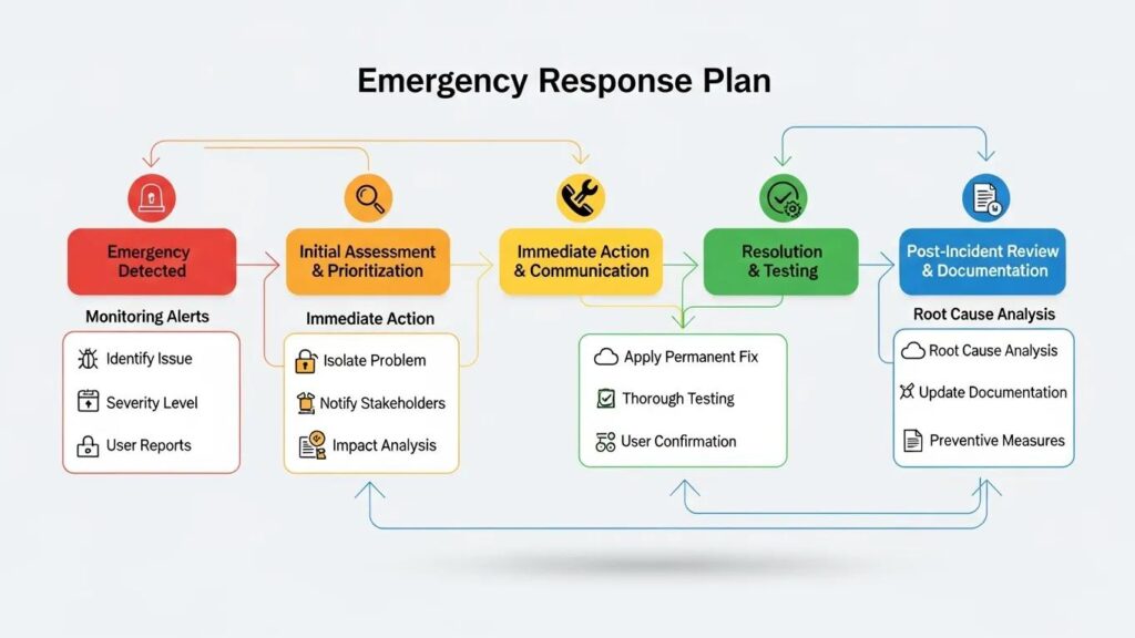 Emergency response workflow diagram