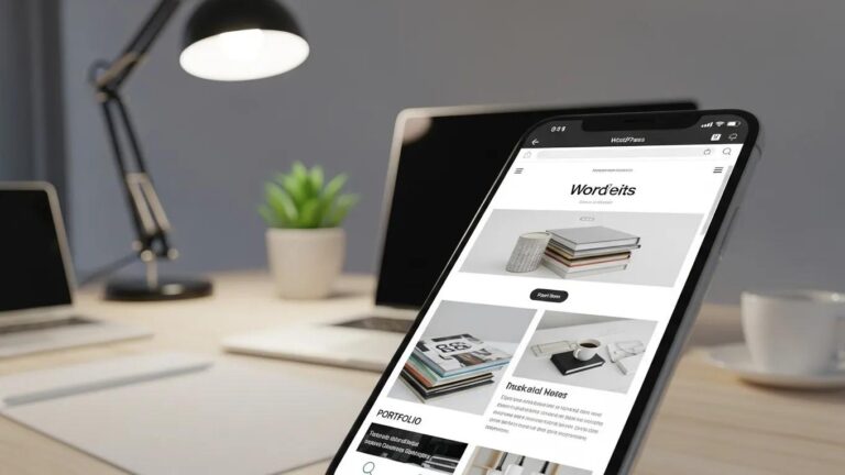 Blog 9 Mobile device displaying a responsive WordPress website layout