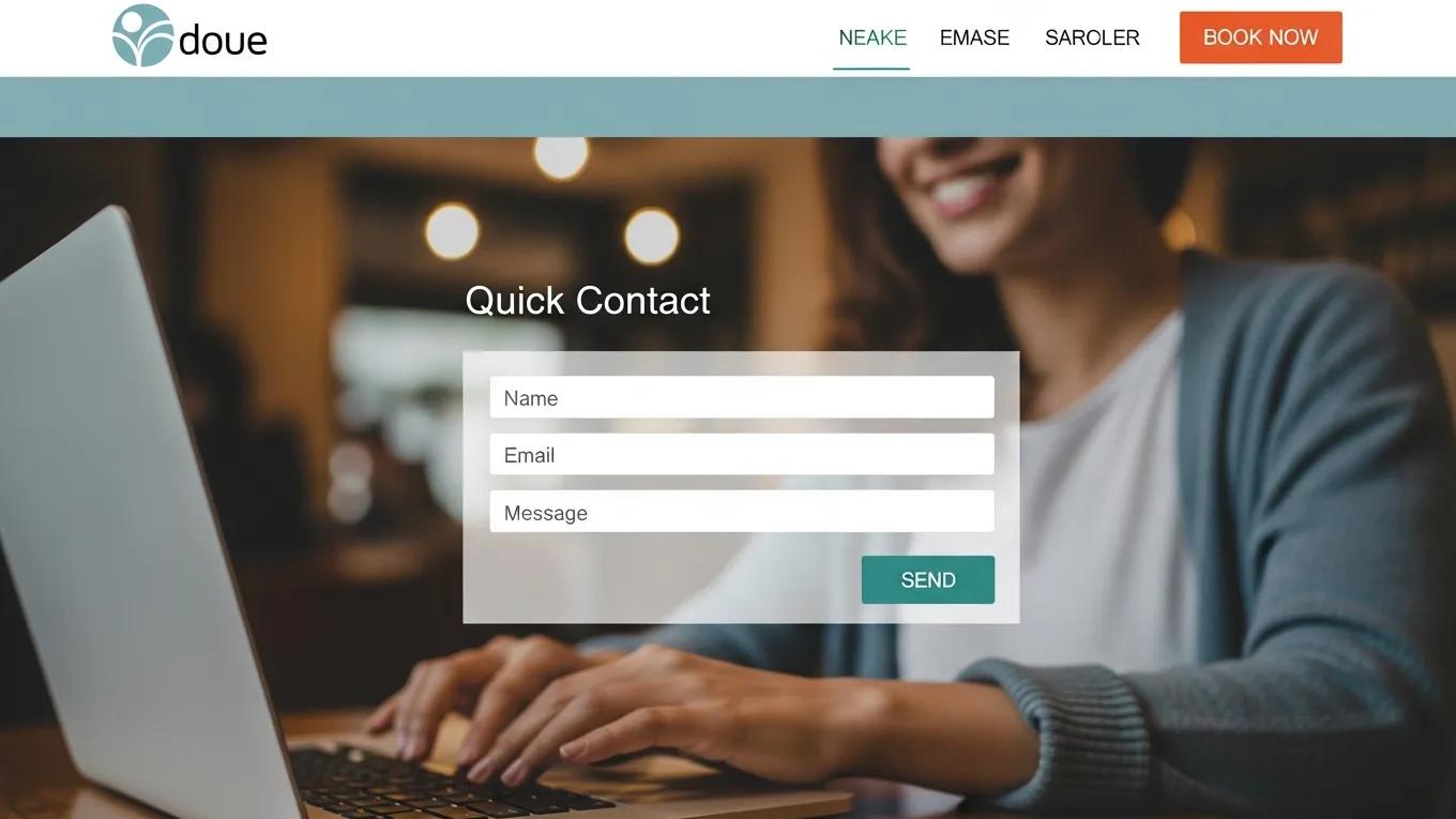 5 Key WordPress Growth Strategies for Agencies 1 User-friendly website interface with quick contact form and booking link for client engagement