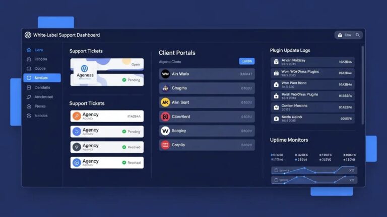Blog 8 White label WordPress support dashboard illustrating agency client portals and support features