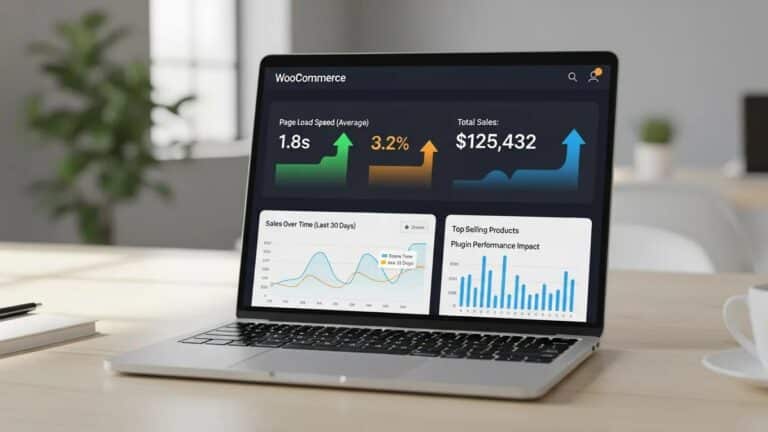 Blog 1 WooCommerce performance dashboard highlighting key metrics for optimization